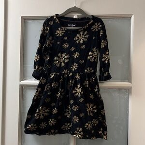 Cat & Jack Black and Gold Kids 3/4 sleeve Dress